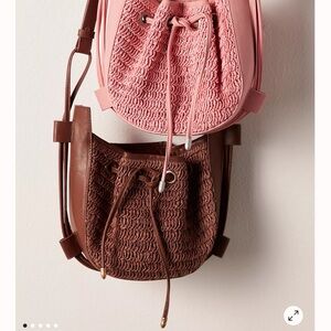 🏖️NWOT Free People Cabana Crossbody Bag in color Brown Coconut Shell $78